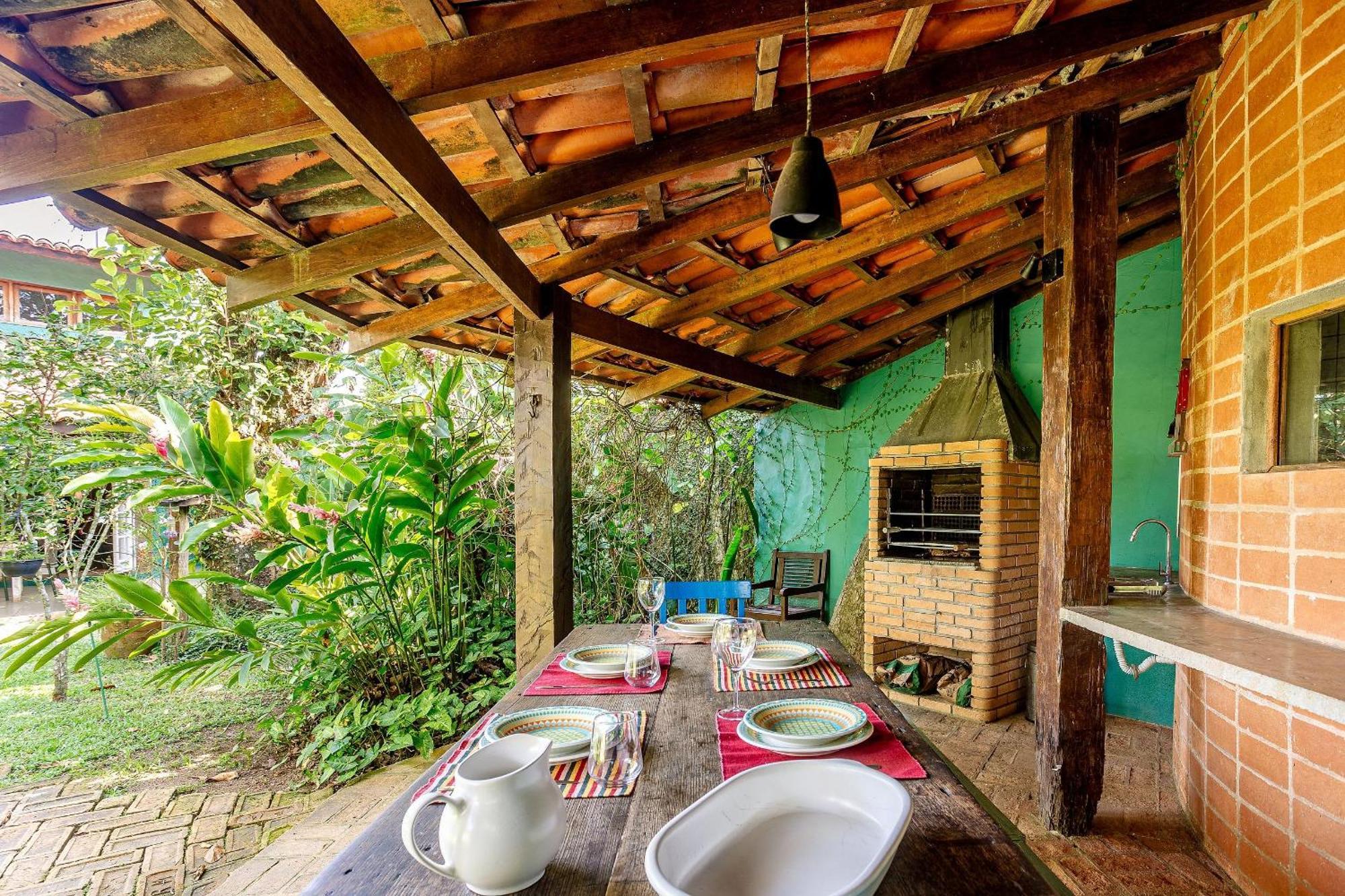 Casa Dos Passaros Na Areia A 20M Da Praia Da Baleia Com 3 Suites E 1 Dorm, Com Ar Condicionado, Wifi, Smart Tv, Cozinha Completa E Churrasqueira Sao Sebastiao  Kültér fotó