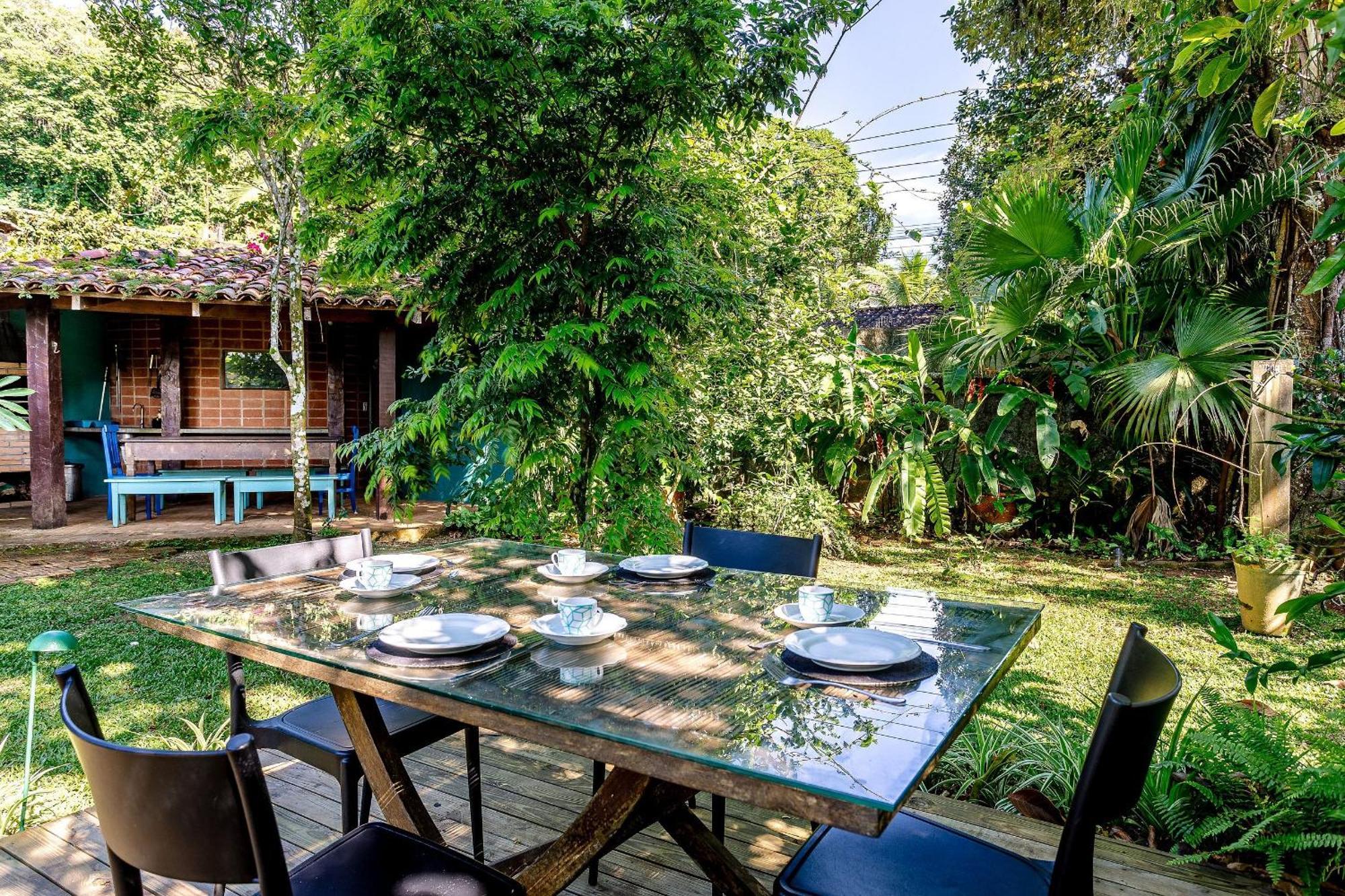 Casa Dos Passaros Na Areia A 20M Da Praia Da Baleia Com 3 Suites E 1 Dorm, Com Ar Condicionado, Wifi, Smart Tv, Cozinha Completa E Churrasqueira Sao Sebastiao  Kültér fotó